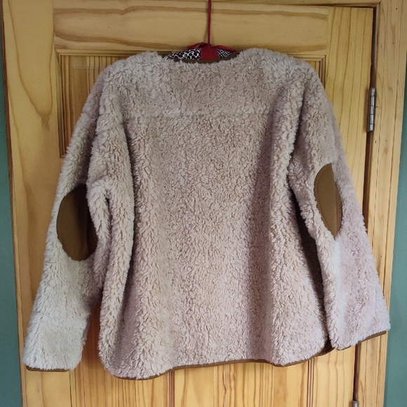 Arc Jacket by Sideline Reversible Teddy Natural Wool Shearling Mama Owl Mamaowl - Picture 3 of 5